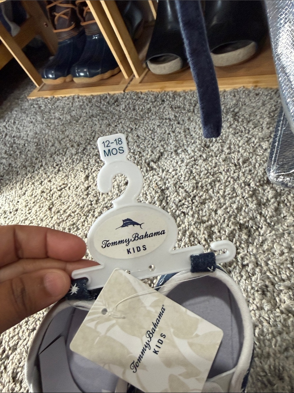 New Tags Tommy Bahama Kids Navy Palm-Print Slip-On Shoes 12-18 months - Picture 3 of 7